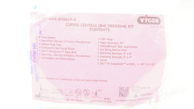 Vygon AMS-8526CP-4 Value Life Cuffed Central Line Dressing Kit (x)